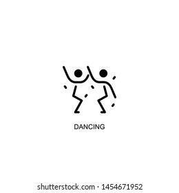 dancing icon vector black design