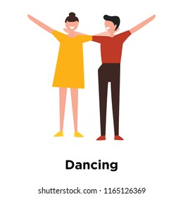 Dancing icon vector isolated on white background, Dancing transparent sign , human illustrations , human illustrations