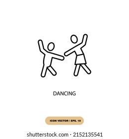dancing icons  symbol vector elements for infographic web
