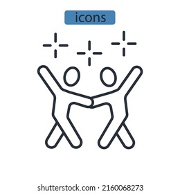 dancing icons  symbol vector elements for infographic web