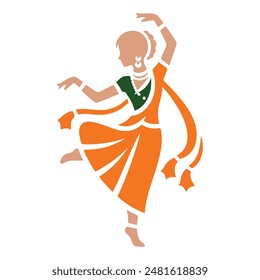 Dancing Indian Girl vector Art