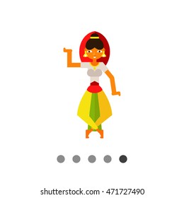 Dancing Indian woman