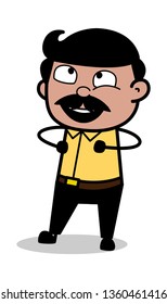 Dancing in Joy - Indian Cartoon Man Father Vector Illustration