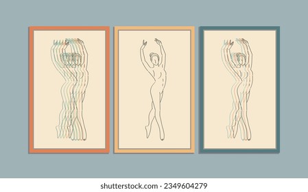 'Dancing Line Art Frame,' a perfect blend of contemporary design and timeless elegance. adds dynamic charm to any space. Elevate your decor with this unique frame today!"