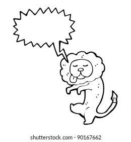 dancing lion cartoon