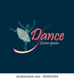 Dancing Logo of classical ballet, figure ballet dancer