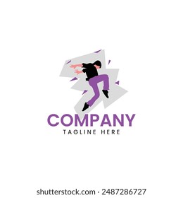 Dancing Logo Design, Man dancing, Business Logo