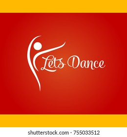dancing logo designed in vector format.