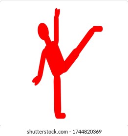 dancing man with acrobatic moments illustration vector graphic 