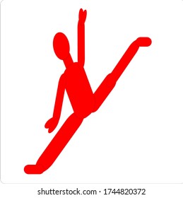 dancing man with acrobatic moments illustration vector graphic 
