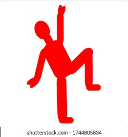 dancing man with acrobatic movements illustration vector graphic
