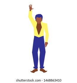 dancing man character on white background