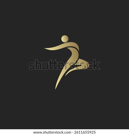 Dancing man forming number 7 logo - modern, creative, energetic, and dynamic logo design perfect for dance studios, sports brands, events, and fitness businesses. Ideal for branding, marketing, and di