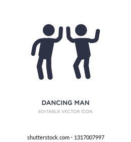 dancing man icon on white background. Simple element illustration from People concept. dancing man icon symbol design.