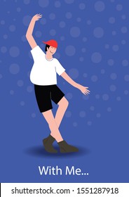 a dancing man.
Illustration for use in invitation design, greeting cards, sales advertising, product printing, etc.