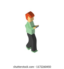 dancing man isometric left top view 3D icon