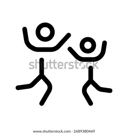 Dancing Man Line IconMinimal Music and Party Symbol for Celebration, Nightlife, and Entertainment Concepts