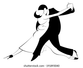 Dancing man and woman