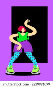 dancing man, young man at a party, bright clothes, celebrating in a club