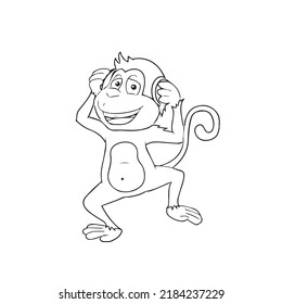 Dancing monkey with thumb up Cute monkey cartoon laughing Illustration of funny monkey eat bananas Cute monkey cartoon hanging 