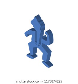 Dancing Motion isometric left top view 3D icon