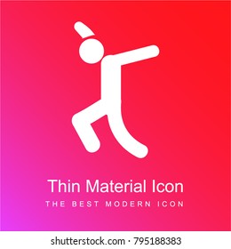 Dancing Motion red and pink gradient material white icon minimal design