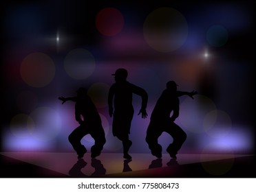 Dancing in a nightclub.