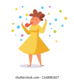 Dancing. Office party. Character Vector. Cartoon. Isolated art on white background. Flat