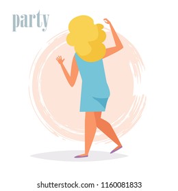 Dancing. Office party. Character Vector. Cartoon. Isolated art on white background. Flat