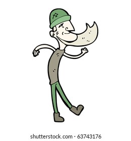 dancing old man cartoon