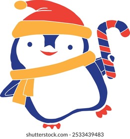 Dancing Penguin Cartoon Sketch Art