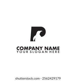 Dancing Penguin 'P' Logo – Playful and Unique Design for Any Project!