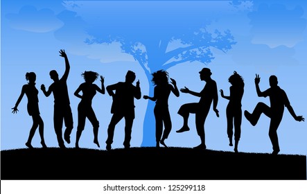 Dancing people