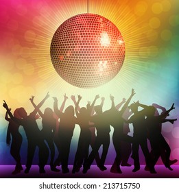 1,994 People Dancing Disco Ball Stock Illustrations, Images & Vectors 