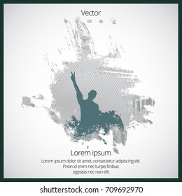 Dancing people. Background for poster