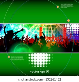 Dancing people. Background for poster or web banner