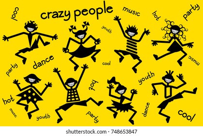 dancing people, beach party