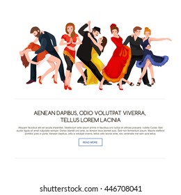 Dancing People, Dancer Bachata, Hiphop, Salsa, Indian, Ballet, Strip, Rock and Roll, Break, Flamenco, Tango, Contemporary, Belly Dance Pictogram Icon style of design concept set