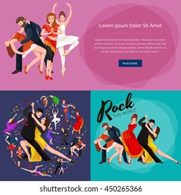 Dancing People, Dancer Bachata, Hiphop, Salsa, Indian, Ballet, Strip, Rock and Roll, Break, Flamenco, Tango, Contemporary, Belly Dance Pictogram Icon. style of design concept set