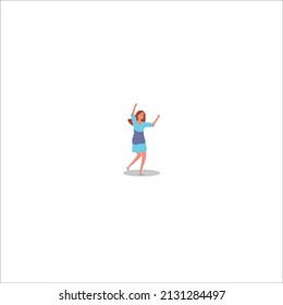 
Dancing people happy characters female dancers vector 