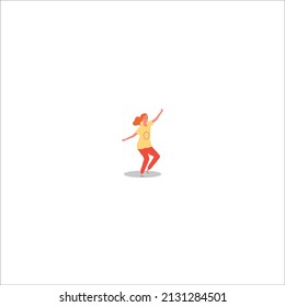 
Dancing people happy characters female dancers vector 