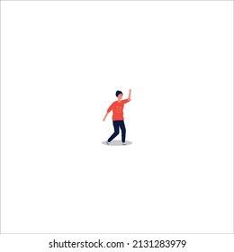 Dancing people happy characters male dancers vector 