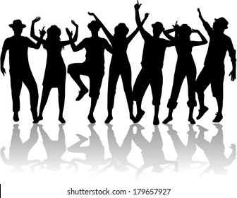 Dancing People Hats Stock Vector (Royalty Free) 179657927 | Shutterstock
