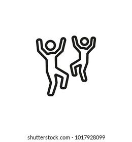 Dancing people icon