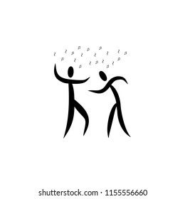 dancing people icon. Element of party icon for mobile concept and web apps. Detailed dancing people icon can be used for web and mobile