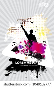 Dancing people, music event