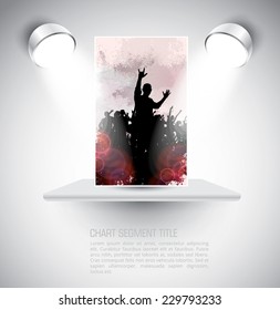Dancing people. Music event illustration. Vector