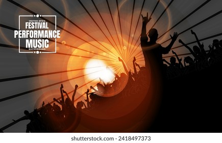 Dancing people, nightlife and music festival concept