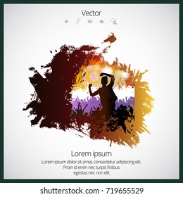 Dancing people, party background