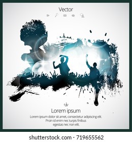 Dancing people, party background